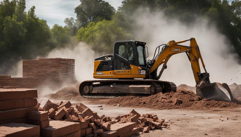 Bobcat Demolition Clearing Landscape